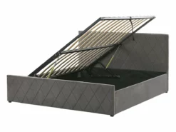 Cama Con Somier De Terciopelo Gris 140 X 200 Cm ROCHEFORT -Conforama Tienda de ventas 911e4a3211def1a0e2b792c3f086cfc3912ba905 37dbe2cd6a454f49abb444703763c6ec