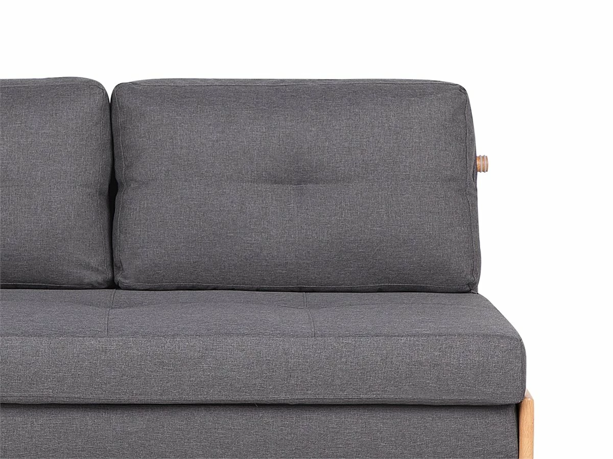 Sofá Cama 2 Plazas Tapizado Gris Oscuro EDLAND 7 Sofá Cama 2 Plazas Tapizado Gris Oscuro EDLAND - Imagen 7