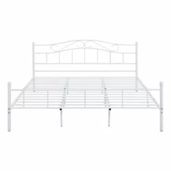 Cama Doble (Florenz)con Cabecero Curvado Y Somier Metal - (180 X 200cm) (blanco) [en.casa] -Conforama Tienda de ventas 9495c45c5be8370f11d6dea7015d4567c423f03b 1778a8b8e6c240cbaa250faa7fcbe388