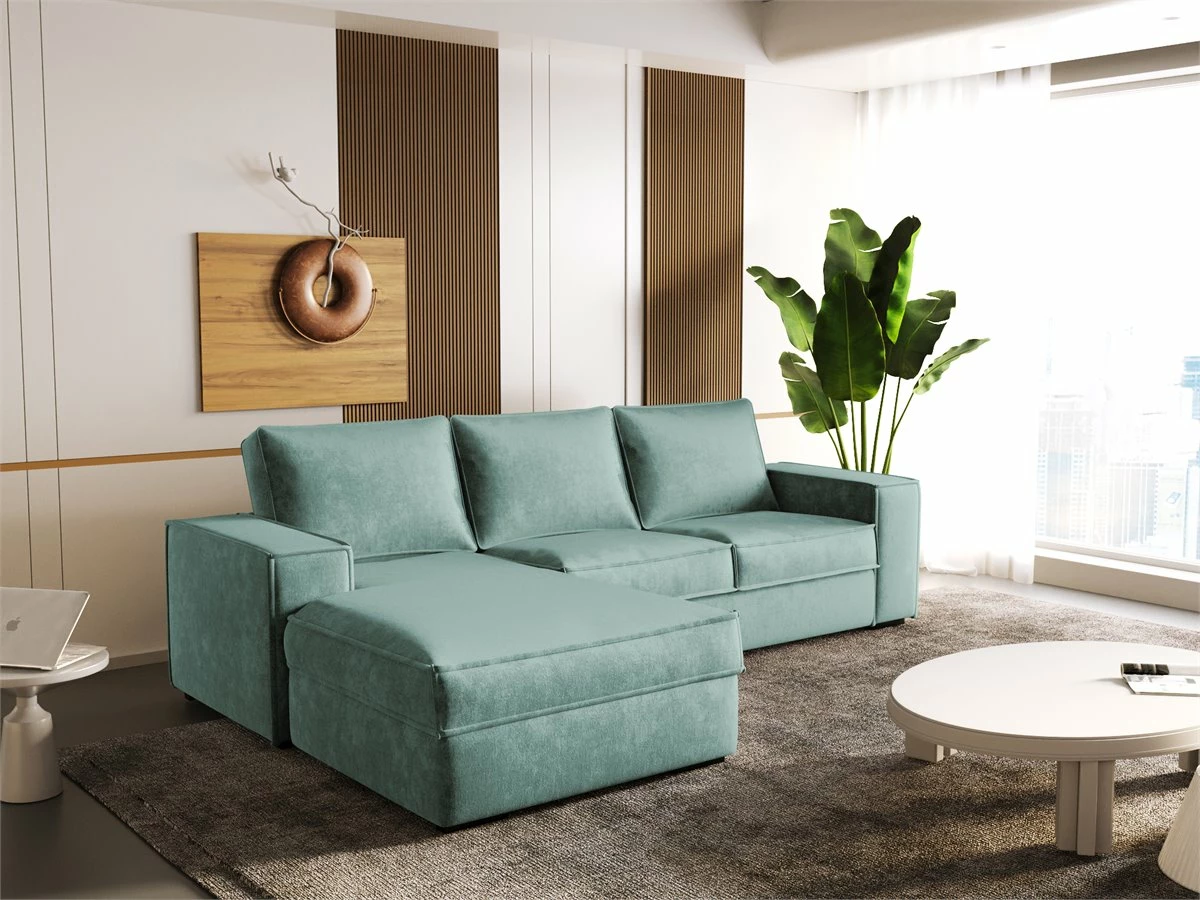 Chaise Longue Convertible En Cama AZZURO Derecha Verde 2 Chaise Longue Convertible En Cama AZZURO Derecha Verde - Imagen 2