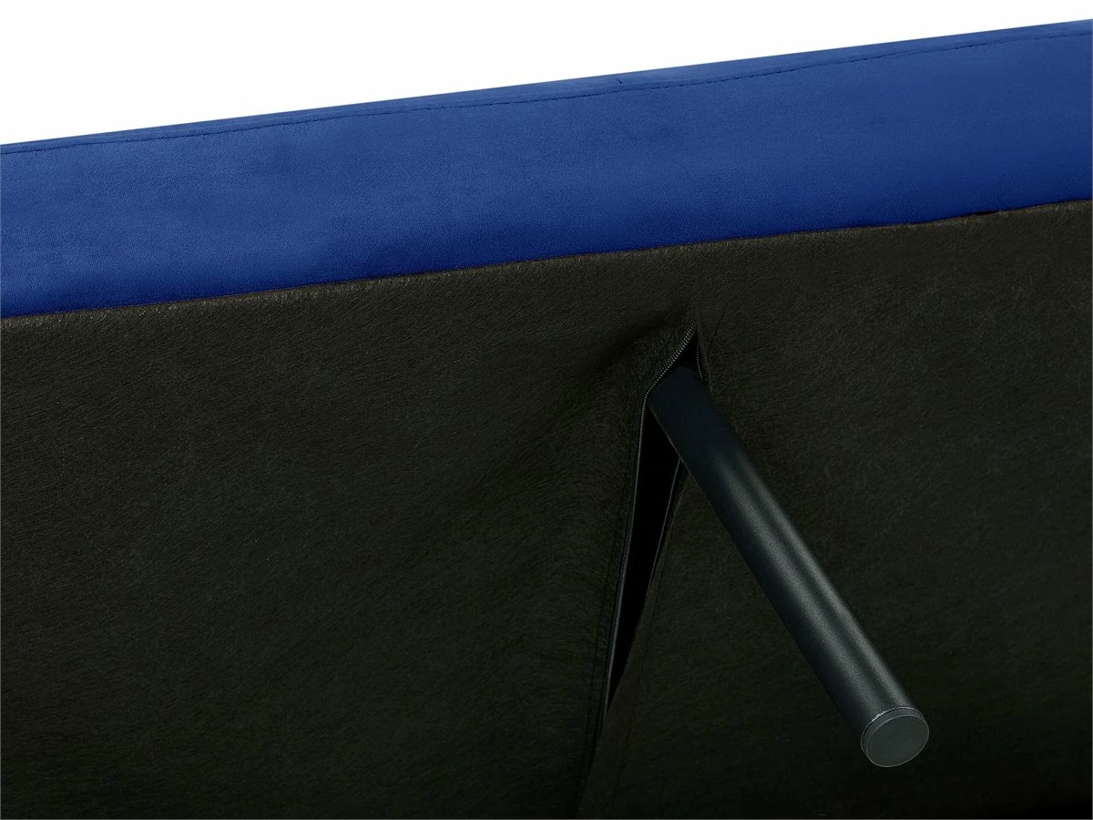 Sofá Cama 3 Plazas De Terciopelo Azul Marino VIMMERBY 8 Sofá Cama 3 Plazas De Terciopelo Azul Marino VIMMERBY - Imagen 8