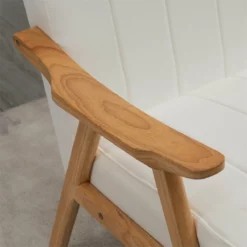 HOMCOM Sofá De 2 Plazas Moderno Sofá De Salón Decorativo Tapizado En Poliéster Con Asiento Acolchado Y Patas De Madera Para Dormitorio Carga 200 Kg 126x74x82 Cm Crema -Conforama Tienda de ventas 9644c71a34c040bff51f8c4ad1c2dd2f8190e290 5730501689e04ba9bce4a7cbcca86469