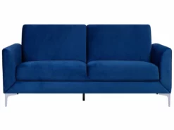 Conjunto De Sala De Estar 5 Plazas De Terciopelo Azul Oscuro FENES -Conforama Tienda de ventas 9694d43b0678cf0e81bc481fb513b73a9edadc8c f032b6b98270417393c79282fb5002f1