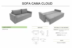 Skraut Home - Sofa Cama CLOUD, Gris Claro, Convertible En Cama, Arcón. Máximo Relax Y Confort - Con Sistema De Apertura Por Arrastre 225x92x92cm 12 Skraut Home - Sofa Cama CLOUD, Gris Claro, Convertible En Cama, Arcón. Máximo Relax Y Confort - Con Sistema De Apertura Por Arrastre 225x92x92cm -Conforama Tienda de ventas 96a2fe479c15ba03322d36f90a38aa6768858f47 ba2f89f2bc234e3ead3e872a2ec334d2