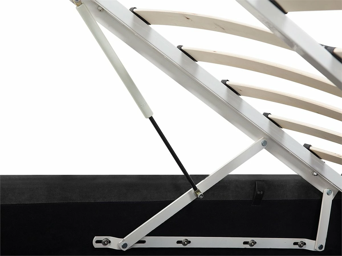 Cama Con Almacenaje De Terciopelo Gris Oscuro 180 X 200 Cm METZ 11 Cama Con Almacenaje De Terciopelo Gris Oscuro 180 X 200 Cm METZ - Imagen 11