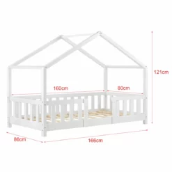 Cama Para Niños Treviolo Forma De Casa Pino Con Colchón 80x160 Cm Blanco Mate [en.casa][neu.haus] -Conforama Tienda de ventas 99310cd6f9d9828da9d96a6d384911f5251d0b9e 1ac6d46430754e6d927f825766789636