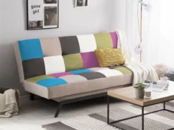 Sofá Cama 3 Plazas Tapizado Multicolor LEEDS