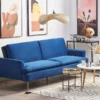 Sofá Cama De Terciopelo Azul VETTRE