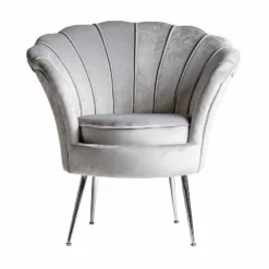 Sillon Textil Color Gris Serie Valentina Cm