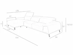 ANGEL CERDA Sofá Chaise Longue Piel Vacuno Gris Taupé -Conforama Tienda de ventas 9b7f32e094c176d56dc7dcde704de321302f6870 1c176b6f2c5848c6955c58a2418d5671