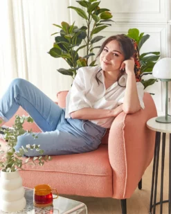 Chaise Longue De Poliéster Rosa Melocotón/negro CHEVANNES -Conforama Tienda de ventas 9e087e8032089839a26e889a1da039219ae6219e a0444c2f23574eaaa1c4589657be7c2e