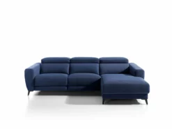 DRAX CHAISE LONGUE RELAX GRIS CLARO IZQUIERDO TELA. MOTORIZADO CABEZAL RECLINABLE