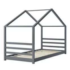 Cama Para Niños Vardø Con Somier - Forma De Casa - Pino 90 X 200 Cm - Gris Oscuro Mate [en.casa] -Conforama Tienda de ventas 9f01ab00410785d120b14c057915e08d3c69780b 6d638839421445b69a2c11ac53f92efe
