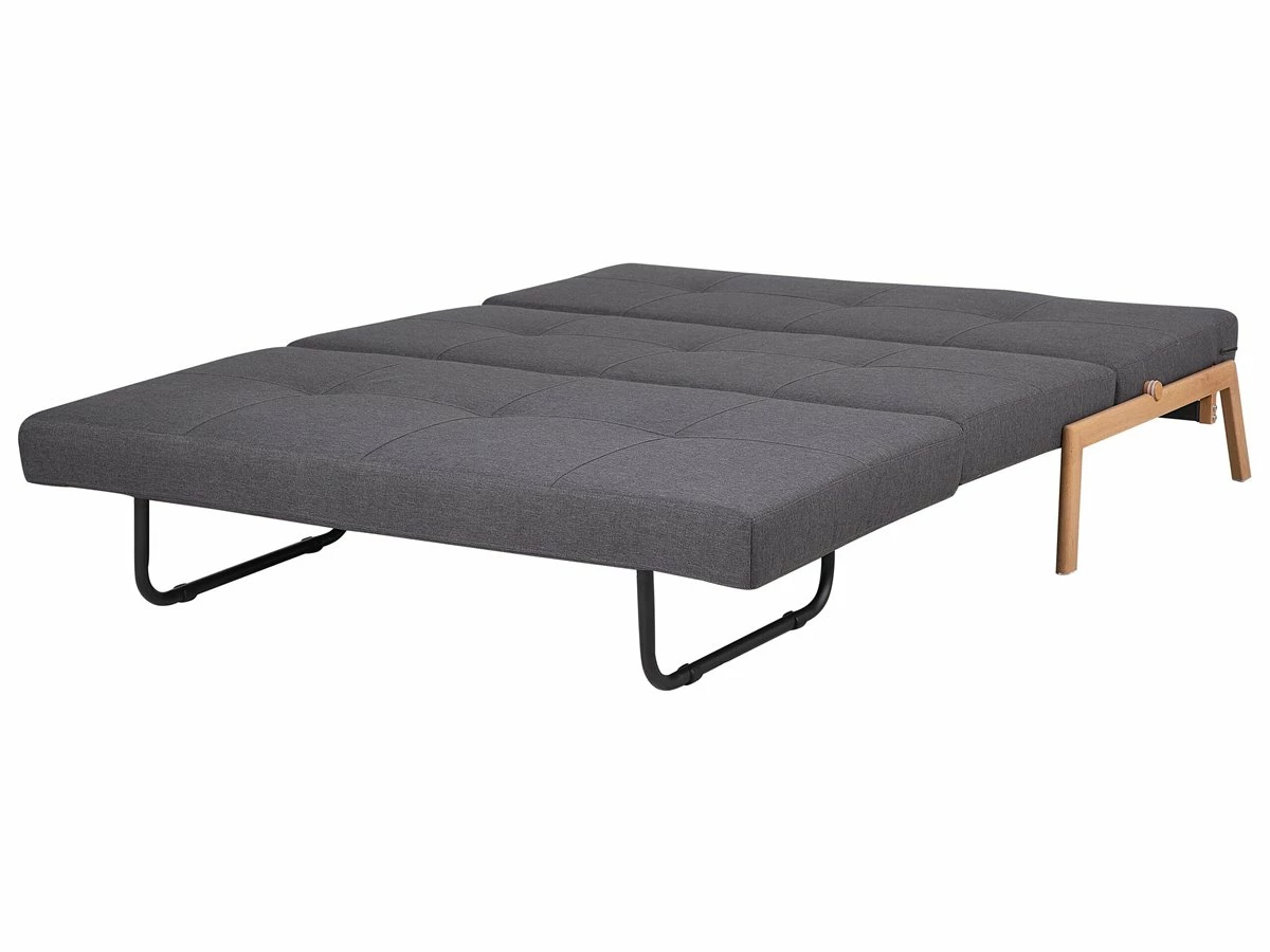 Sofá Cama 2 Plazas Tapizado Gris Oscuro EDLAND 9 Sofá Cama 2 Plazas Tapizado Gris Oscuro EDLAND - Imagen 9