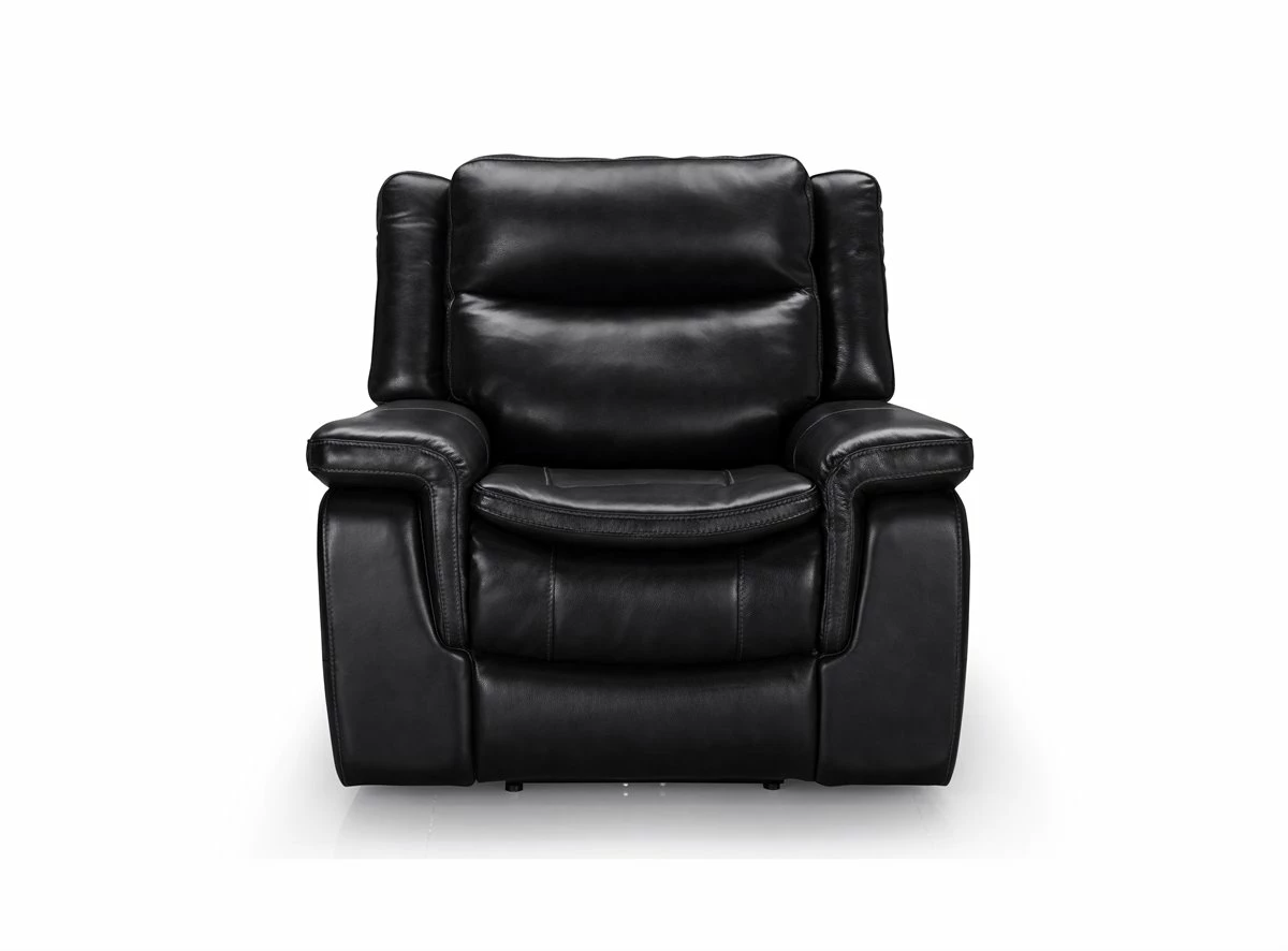 Sillón Relax De Piel EDWARD Color Negro 1 Sillón Relax De Piel EDWARD Color Negro