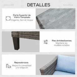 Outsunny Conjunto De Sofás De Ratán Para Exterior Modulares Con Cojines Desenfundables Mesa De Centro Y Puf Independiente -Conforama Tienda de ventas a11daa9f40f70a6a2e893d1205f857c4b0f99202 24caa19b54754cd192b3c95d6a7c9ab0