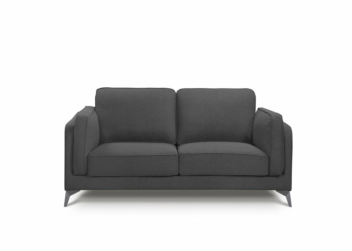 Sofá De Tela 2 Plazas PIU Color Antracita 1 Sofá De Tela 2 Plazas PIU Color Antracita