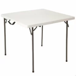 Mesa Cuadrada Plegable Blanco LIFETIME 94x94x74 Cm
