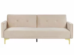 Sofá Cama De Terciopelo Beige LUCAN -Conforama Tienda de ventas a1d42f88be27daa6de5b4effaa283d0325b92939 bdb2f7efda4d4e69889c75c100dd8e86