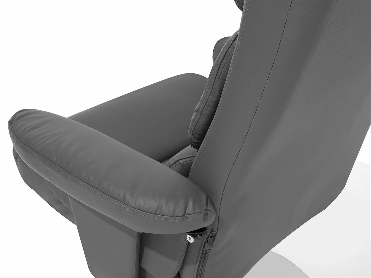 Sillón De Masaje De Piel Sintética Gris/plateado Clara LEGEND 11 Sillón De Masaje De Piel Sintética Gris/plateado Clara LEGEND - Imagen 11