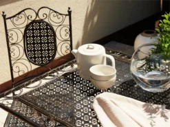 Mesa De Jardín De Metal Negro/dorado 70 X 70 Cm BORMIO -Conforama Tienda de ventas a27533e914fa4149d0705a1ca07bd7db134bd8a3 fe22196e580543d5bf6d5095d9aea637