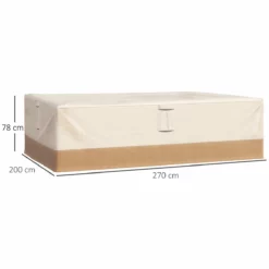 Outsunny Funda Protectora Para Muebles De Jardín 275x208x78 Tela Oxford 600D Impermeable Cubierta Para Sofás Mesas Exterior Con 4 Ventilaciones 5 Asas Y Cordón De Tracción Beige -Conforama Tienda de ventas a35630f8db4b2139c33b9be4eaf1f6e91d32366b 8ac8db4eccee4111a4c8ca26fcee0bdb