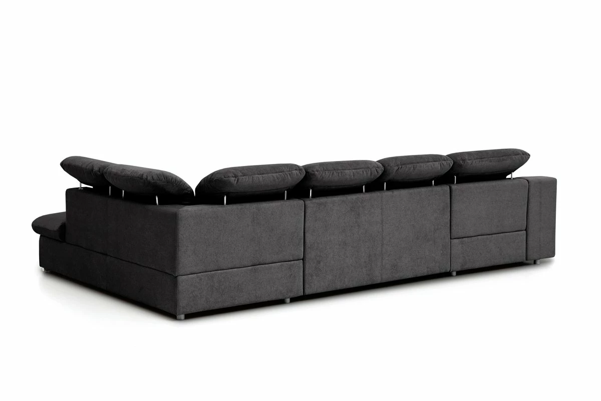 Rinconera Con CamaISONA Tela Color Antracita Derecho 4 Rinconera Con CamaISONA Tela Color Antracita Derecho - Imagen 4