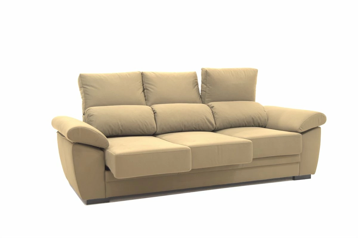 Sofá 3 Plazas De Microfibra ARGOS Color Beige 4 Sofá 3 Plazas De Microfibra ARGOS Color Beige - Imagen 4