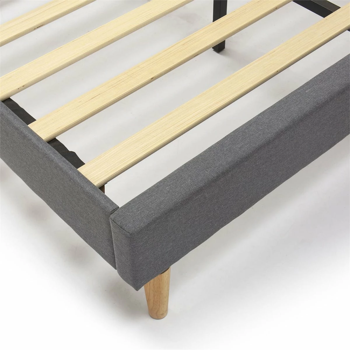 Estructura De Cama Tapizada Aroma 150x190 Cm, Gris Oscuro 5 Estructura De Cama Tapizada Aroma 150x190 Cm, Gris Oscuro - Imagen 5