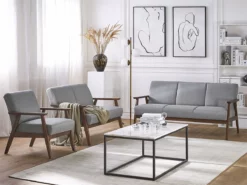 Conjunto De Sofás 6 Plazas Gris ASNES