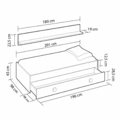 Cama Doble Juvenil Con Estante Snuba Blanco Alpes Y Verde Acqua 43x201X43 Cm -Conforama Tienda de ventas a76e04ca0c12ec8dfa7b91fc37cc5a9d7024a136 2f869ce5fd104ea0ab99c95030ba9e75