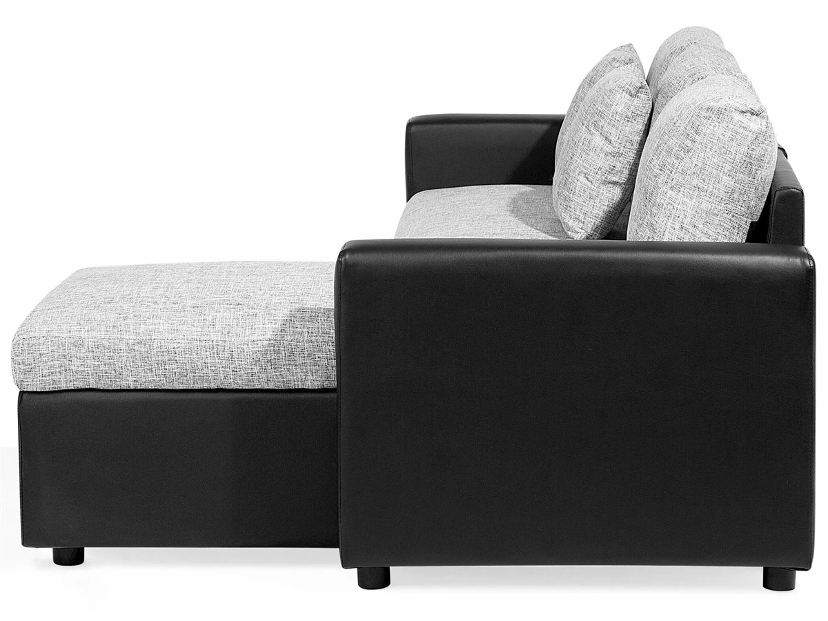 Sofá Cama Esquinero De Poliéster Gris Oscuro/beige Izquierdo TAMPERE 9 Sofá Cama Esquinero De Poliéster Gris Oscuro/beige Izquierdo TAMPERE - Imagen 9