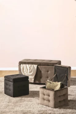 Pouf PANKY VELVET Gris