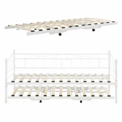 Cama Con Cama Supletoria Skutskär Con 4 Ruedas Metal90 X 200 Cm / Cama - Blanco Mate [en.casa] -Conforama Tienda de ventas ab26db5853b68bec0fc37a4a12c23cc7bcba1a79 51e457c75208446a89d6a15ae48b86ae