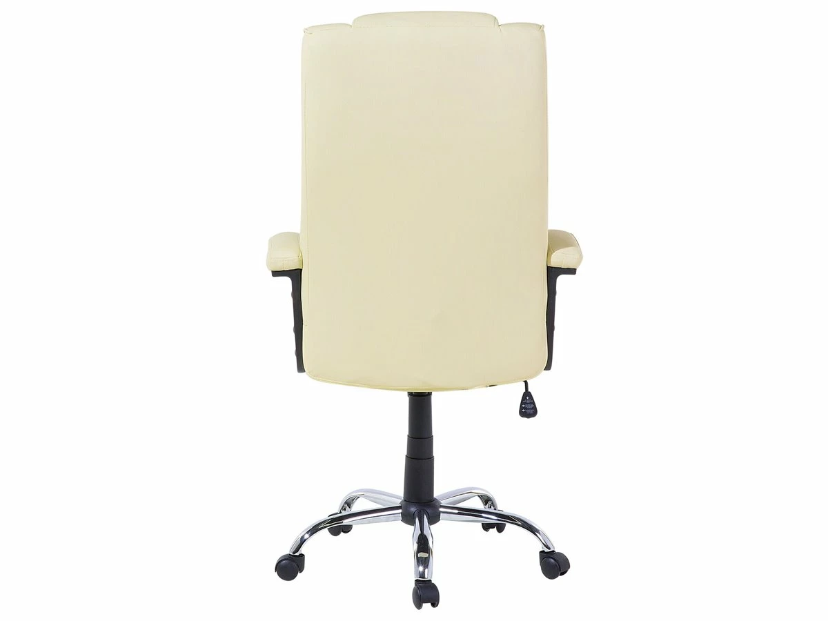 Sillón De Masaje De Piel Sintética Beige Claro/negro/plateado COMFORT II 6 Sillón De Masaje De Piel Sintética Beige Claro/negro/plateado COMFORT II - Imagen 6