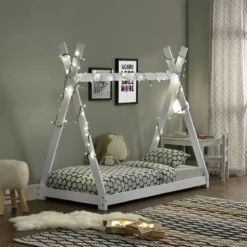 Cama Infantil Onejda - Estructura Tipi De Madera Pino - 160 X 80cm - Blanco Mate [en.casa] -Conforama Tienda de ventas ac6c3bac7ed221f4a6f6212e9027383f43c54b5a 0ab6f9d3b1f74a87b938ed9e241c24e1