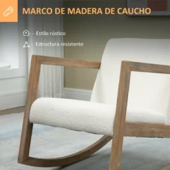 HOMCOM Silla Mecedora Tapizada En Forro Polar Sillón Balancín Relax Con Asiento Acolchado Reposabrazos Y Pies De Madera De Caucho Para Salón Dormitorio 60x81x71 Cm Crema 13 HOMCOM Silla Mecedora Tapizada En Forro Polar Sillón Balancín Relax Con Asiento Acolchado Reposabrazos Y Pies De Madera De Caucho Para Salón Dormitorio 60x81x71 Cm Crema -Conforama Tienda de ventas ade22916a240df810dd4efd3d232dd101ca8e1f0 935072dde5eb45ea85bd54138a0afd12