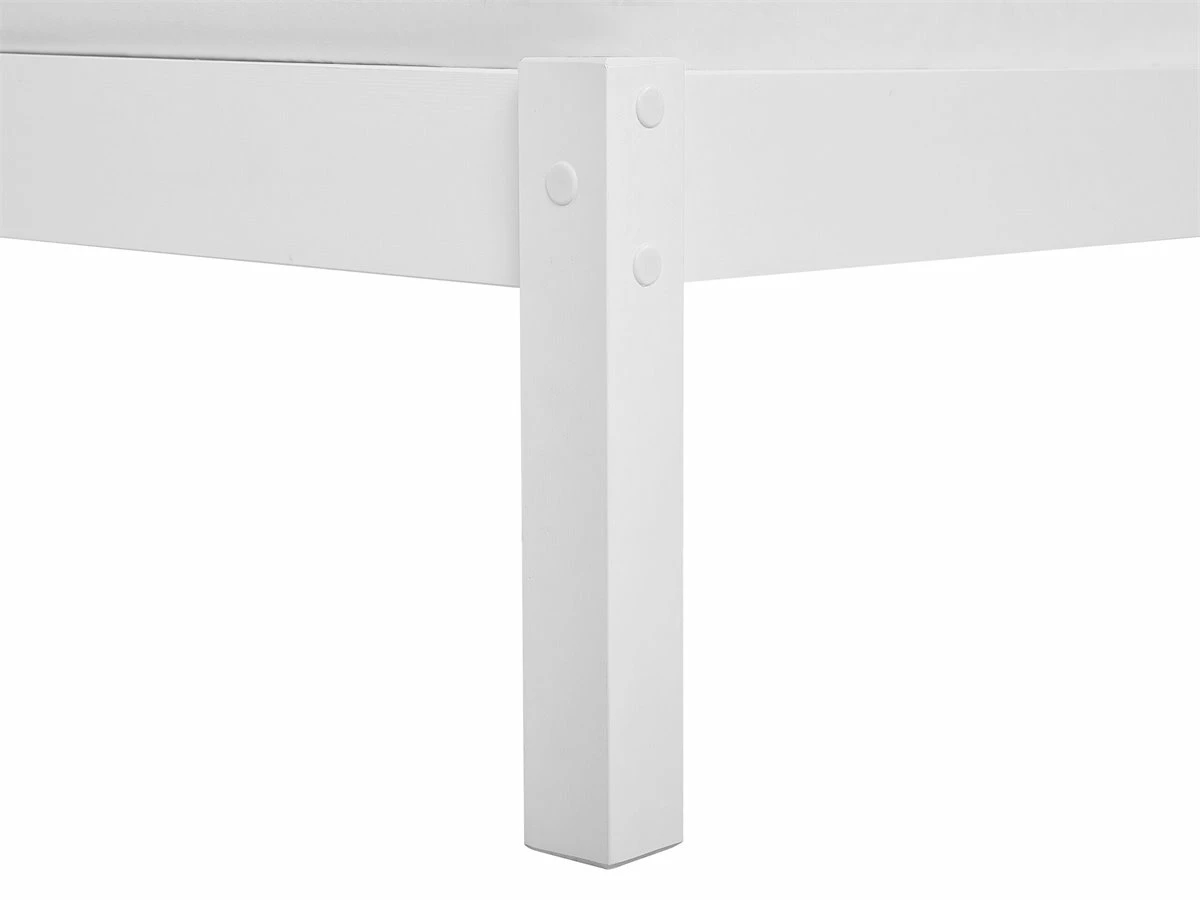 Cama Con Somier De Madera De Pino Blanca 180 X 200 Cm VANNES 9 Cama Con Somier De Madera De Pino Blanca 180 X 200 Cm VANNES - Imagen 9