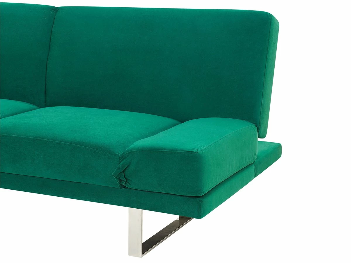 Sofá Cama De Terciopelo Verde YORK 8 Sofá Cama De Terciopelo Verde YORK - Imagen 8