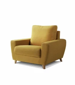 Sillón CHIEW En Tela, Color Amarillo