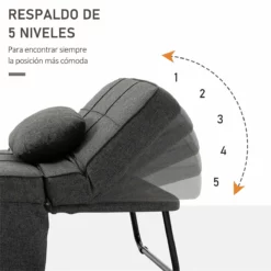 HOMCOM 3 En 1 Sofá Cama Individual Tapizada En Lino Sillón Reclinable En 5 Posiciones Convertible Reposapiés Con Reposacabezas Para Salón Carga 200 Kg 95x189x43 Cm Gris 13 HOMCOM 3 En 1 Sofá Cama Individual Tapizada En Lino Sillón Reclinable En 5 Posiciones Convertible Reposapiés Con Reposacabezas Para Salón Carga 200 Kg 95x189x43 Cm Gris -Conforama Tienda de ventas af82c941b831656ac7bd2d6d56155d61e0608834 fc2243b64f9d429596664efb069057ef