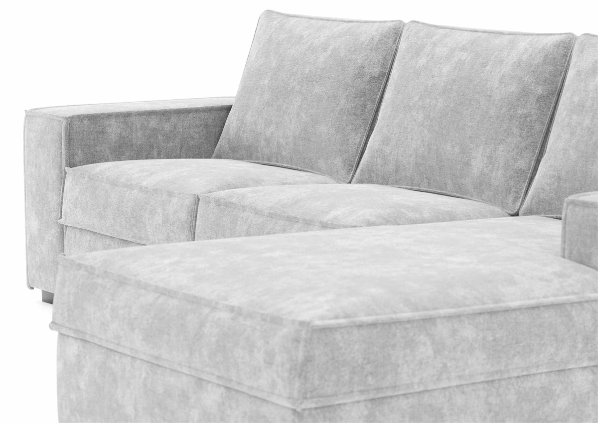 Chaise Longue Convertible En Cama AZZURO Derecha Gris Claro 5 Chaise Longue Convertible En Cama AZZURO Derecha Gris Claro - Imagen 5