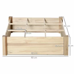 Outsunny Huerto Urbano De Madera Cuadrada 90x90x28 Cm Con 9 Compartimentos Extraíbles Arriate De Jardín Para Cultivos Plantas Flores Natural -Conforama Tienda de ventas b18db2d29fd64aa1a30814b36b24d2501740a49c 13200f1ba47440789c71f8a73abdc479