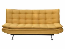 Sofá Cama De Tela WILLEM Amarillo