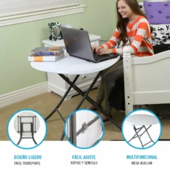 Mesa Auxiliar Plegable Redonda Blanco LIFETIME Ø84 X 74 Cm -Conforama Tienda de ventas b38e1d913a8d96683769d14da6a804b10e711436 808e4b7ed3d940c7b7ade83b93c3b291