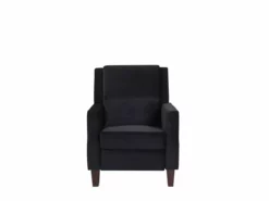 Sillón Reclinable De Terciopelo Negro/madera Oscura EGERSUND -Conforama Tienda de ventas b5adb1ae59abf863fb4bb0802893dfac41a3a785 66e683bafcf14fba81a4f63c8ec0280d