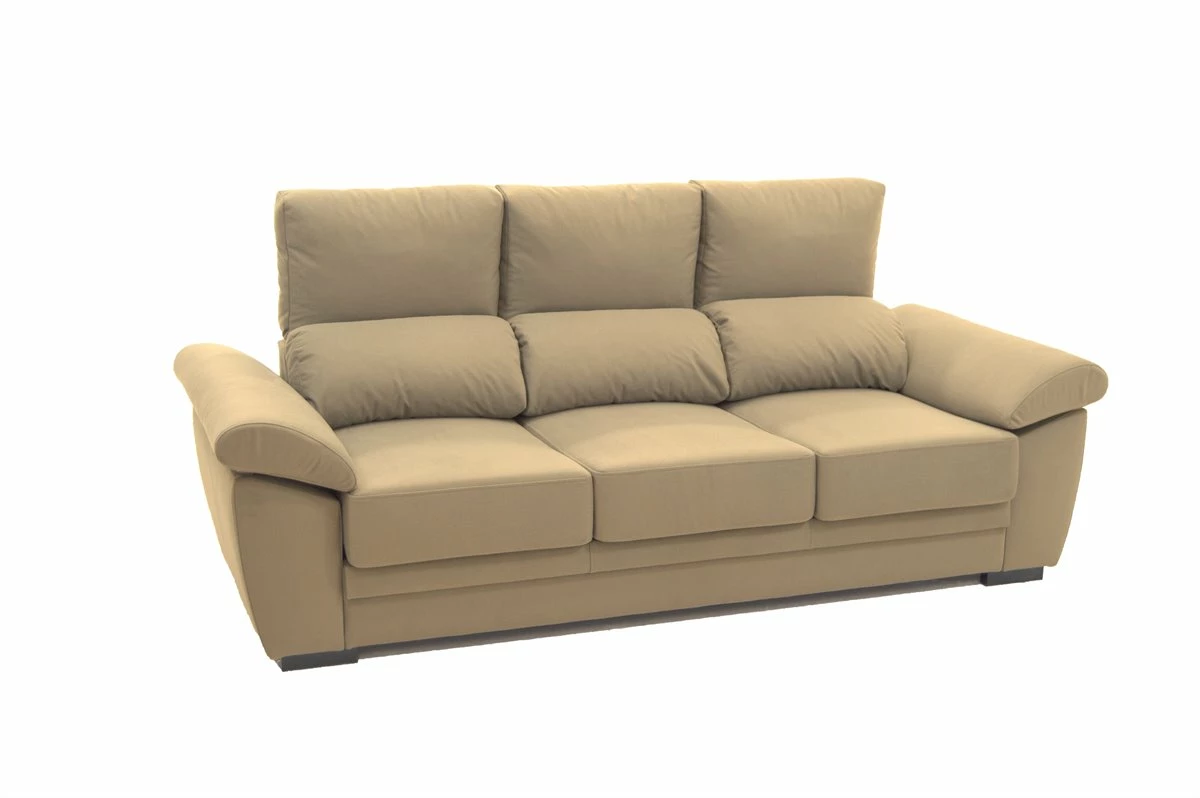 Sofá 3 Plazas De Microfibra ARGOS Color Beige 3 Sofá 3 Plazas De Microfibra ARGOS Color Beige - Imagen 3