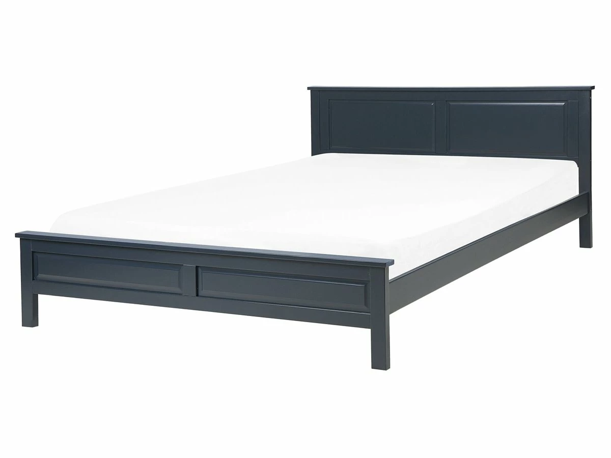 Cama Con Somier De Madera De Pino Azul Oscuro 160 X 200 Cm OLIVET 2 Cama Con Somier De Madera De Pino Azul Oscuro 160 X 200 Cm OLIVET - Imagen 2