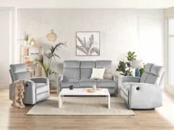 Sillón Reclinable Manual De Terciopelo Gris Claro VERDAL -Conforama Tienda de ventas b806f5c39d25ecde59163581b5c21baa0899ec2c aa673040e6f04318aa76d7c9f9f81102