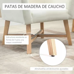 HOMCOM Butaca De Salón Tapizada En Terciopelo Sillón Relax Moderno Con Asiento Reposabrazos Acolchados Patas De Madera Y Base Cruzada Para Dormitorio 67x65x74 Cm Blanco -Conforama Tienda de ventas b92ad399e7edc68cd23b0159f3ca8d7fa5f39d09 68b2105948674d989c039651007fc059